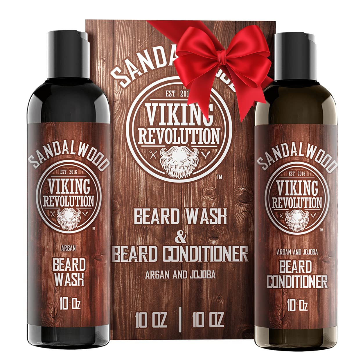 Juego de acondicionador para barba y lavado de barba con aceites de...