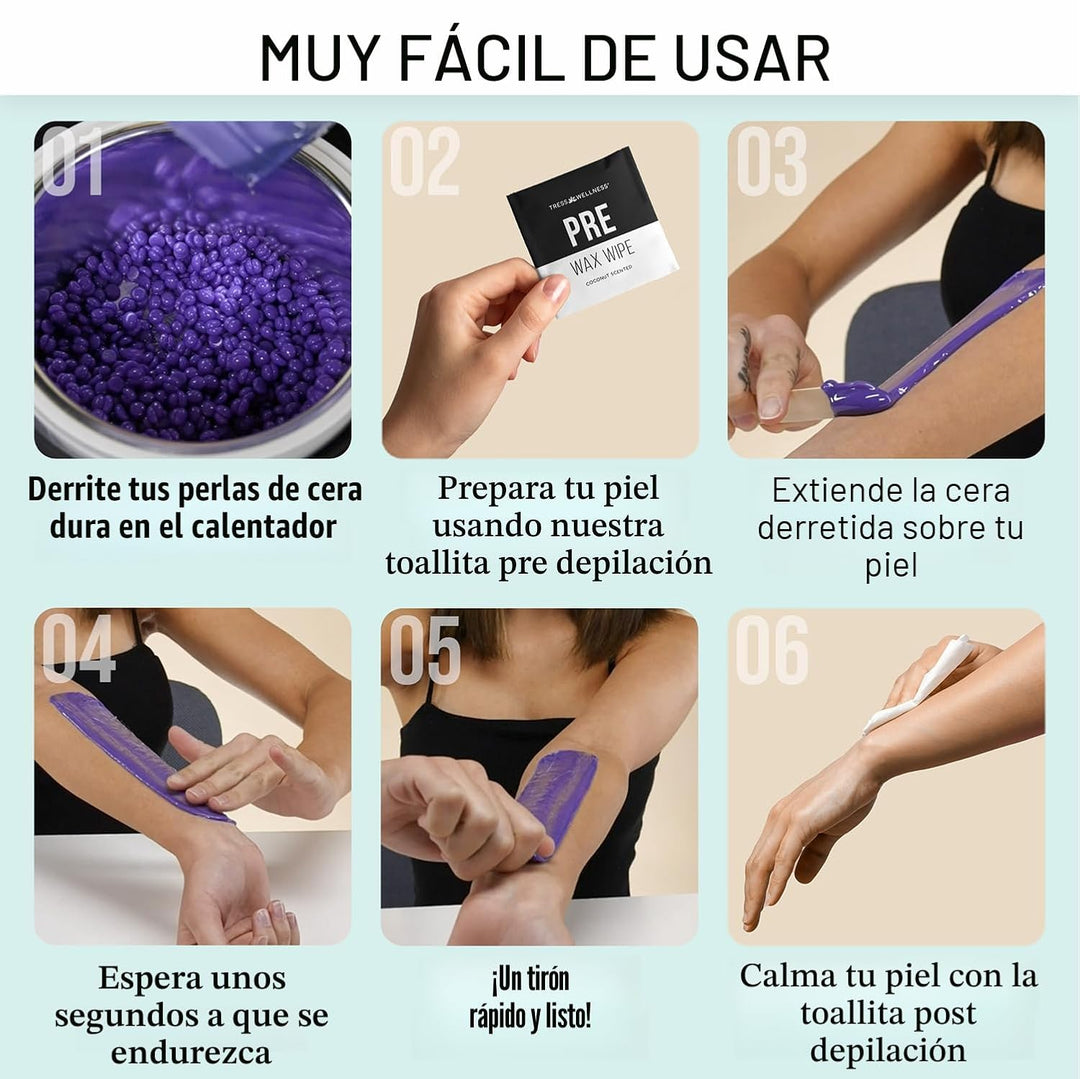 Kit de depilación Tress Wellness para piel sensible \u2013 Seguro p...