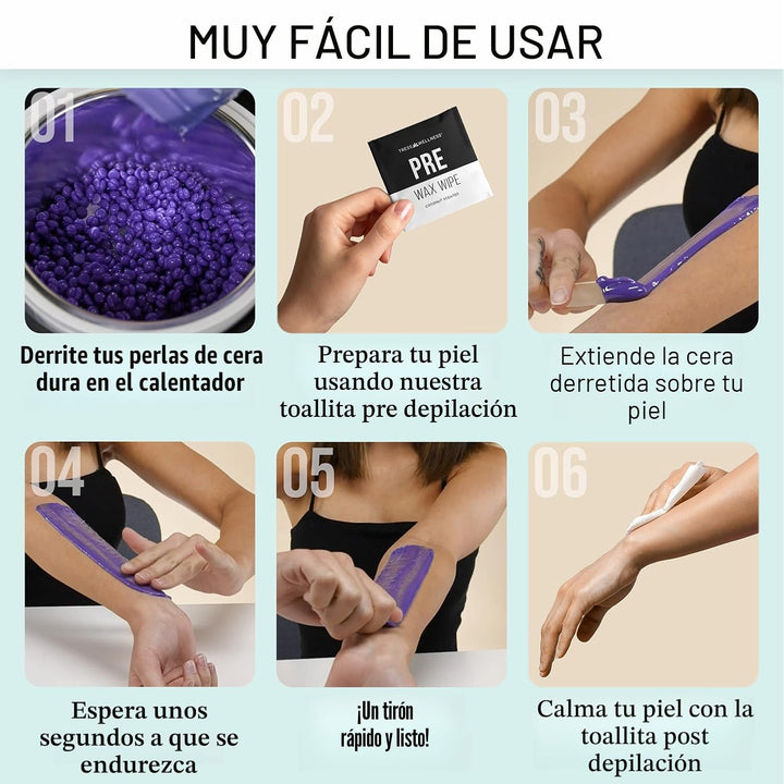 Kit de depilación Tress Wellness para piel sensible \u2013 Seguro p...