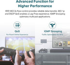 TP-Link - Switch Gigabit de 24 puertos, fácil gestión inteligente, fácil instalación, escritorio/montaje en rack, metal resistente con puertos blindados, compatible con QoS, Vlan, IGMP y agregación de