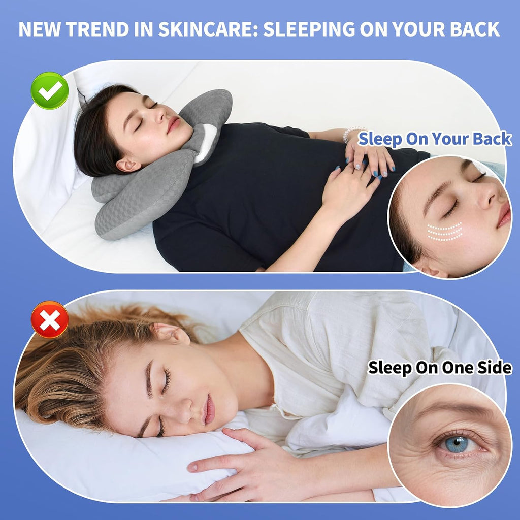 Almohada de cuello de 2 capas para oficina, sillón reclinable y
