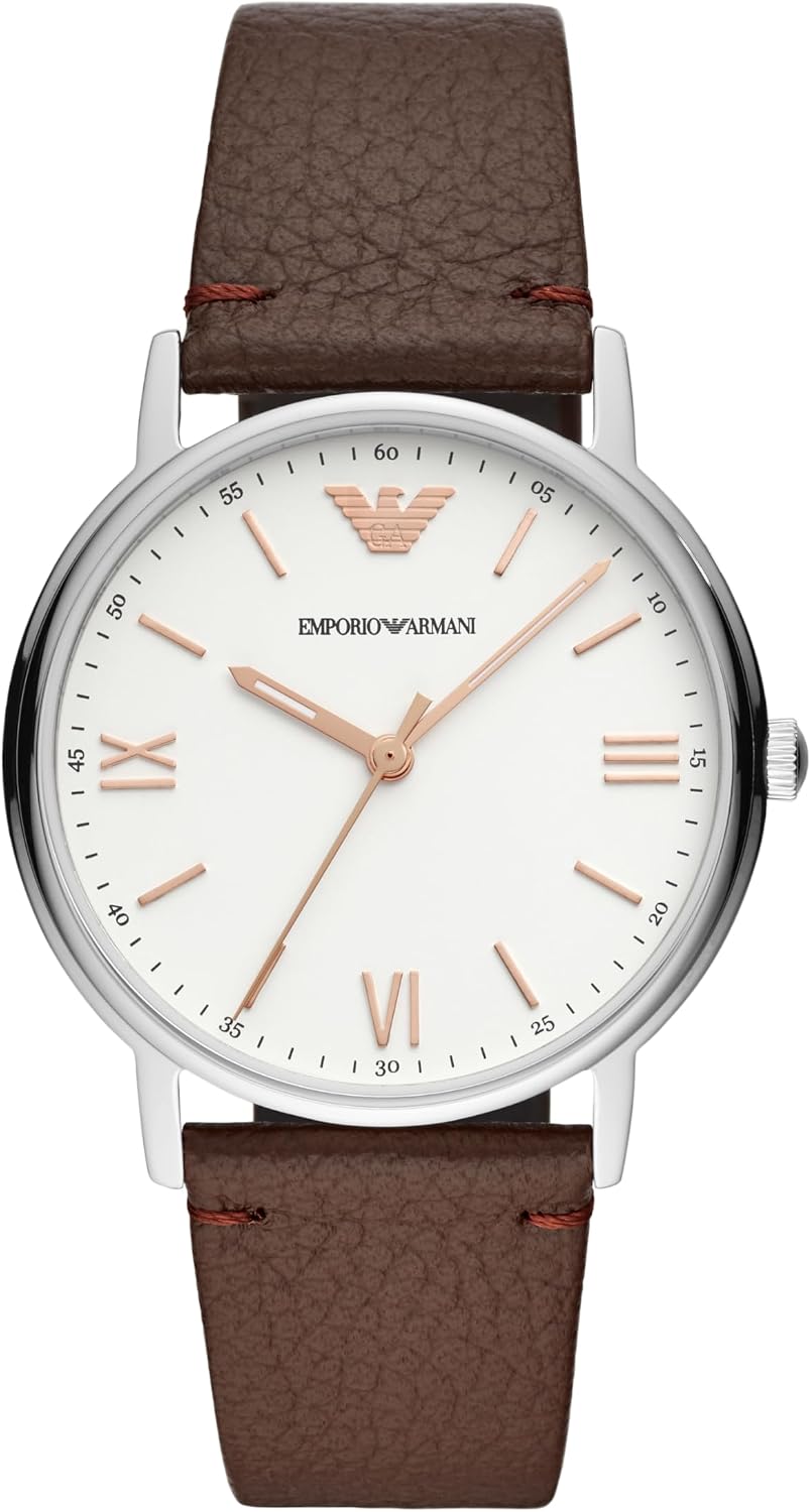 Reloj de hombre Emporio Armani de tres agujas con correa de acero inoxidable o cuero