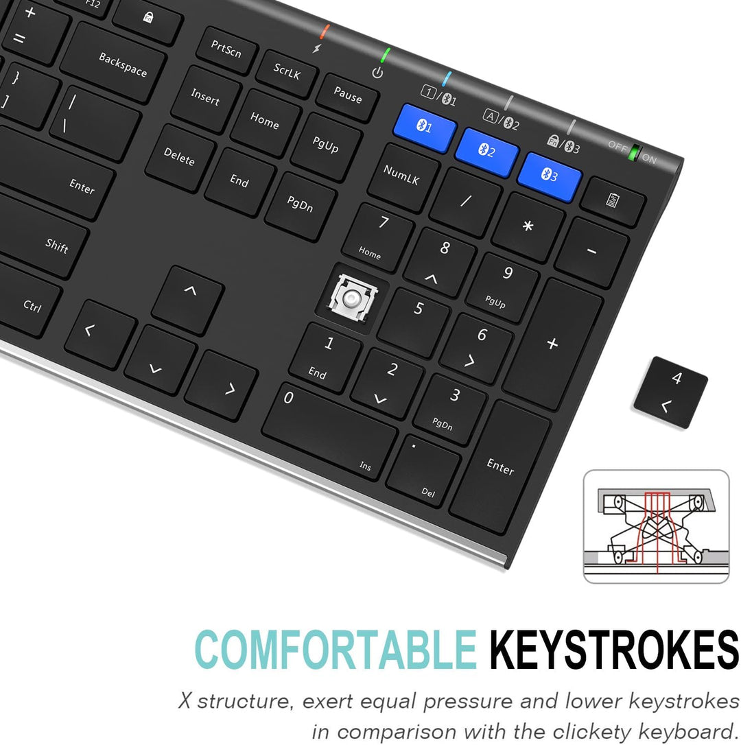 Arteck HB192 Teclado Bluetooth universal multidispositivo
