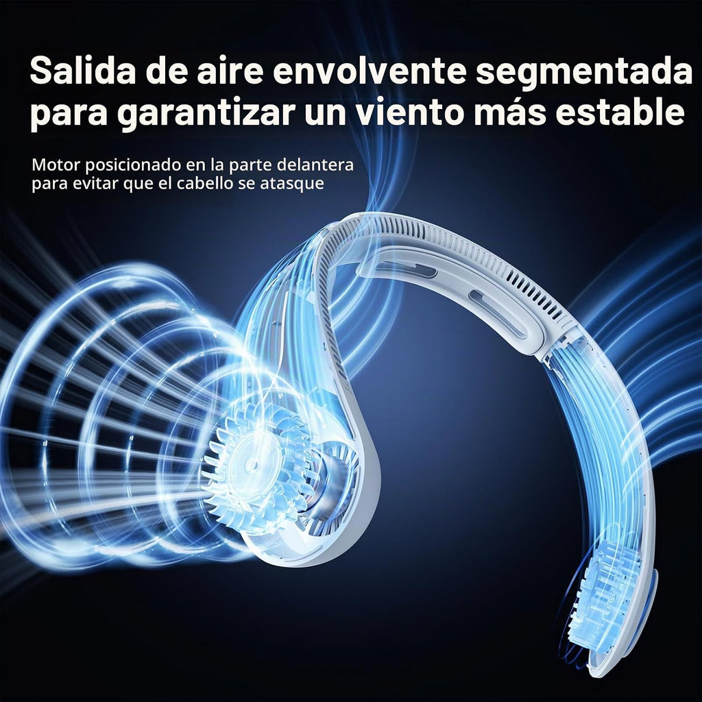 JISULIFE Ventilador de cuello portátil actualizado: collarín manos...