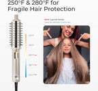 TYMO STYLUX PRO - Cepillo térmico para rizar, cepillo redondo calentado de