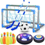 HopeRock Pelota de Fútbol Flotante 3 en 1 Juego de Hockey y Bolos, Juguetes de Interior y Exterior para Niños de 3-12 Años, Juguetes de Exterior con Luces LED, Regalos de Navidad y Cumpleaños para