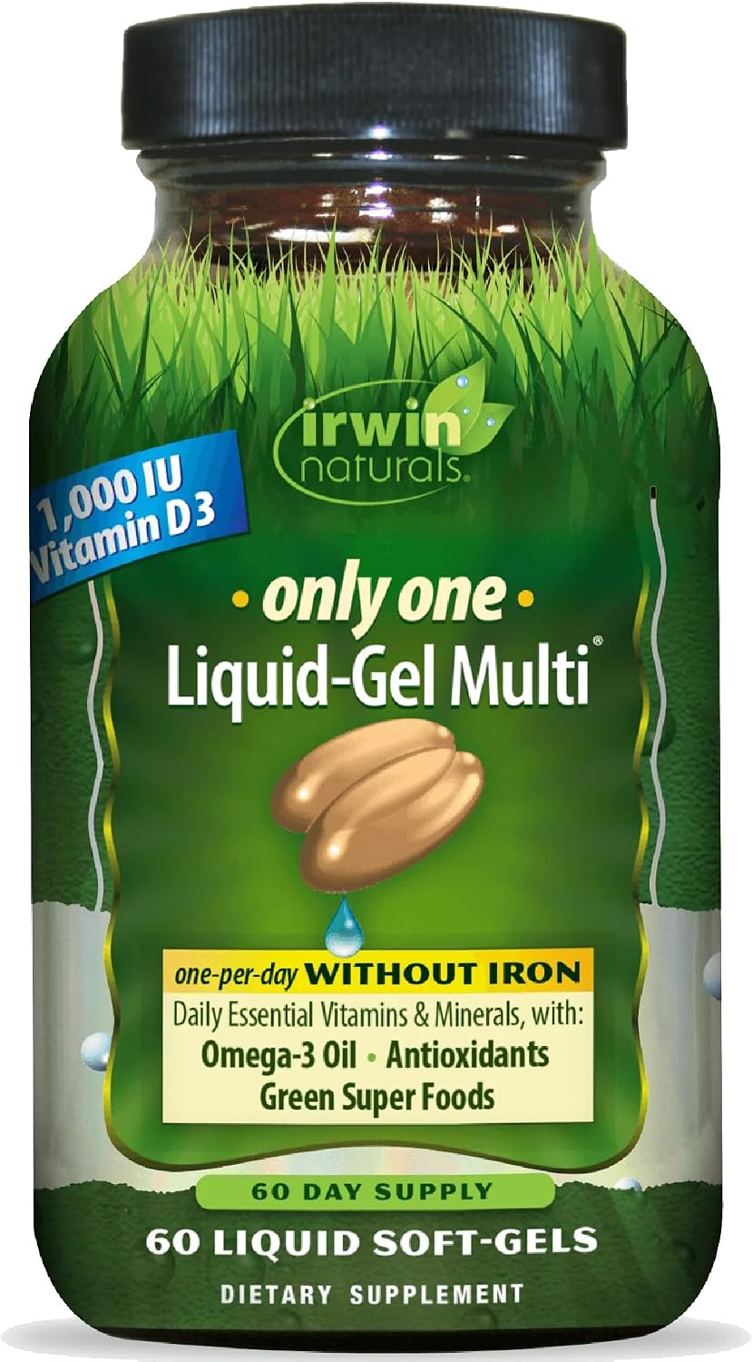 Irwin Naturals Only One Liquid Gel Multi Sin Hierro - 60 Geles Líqu...