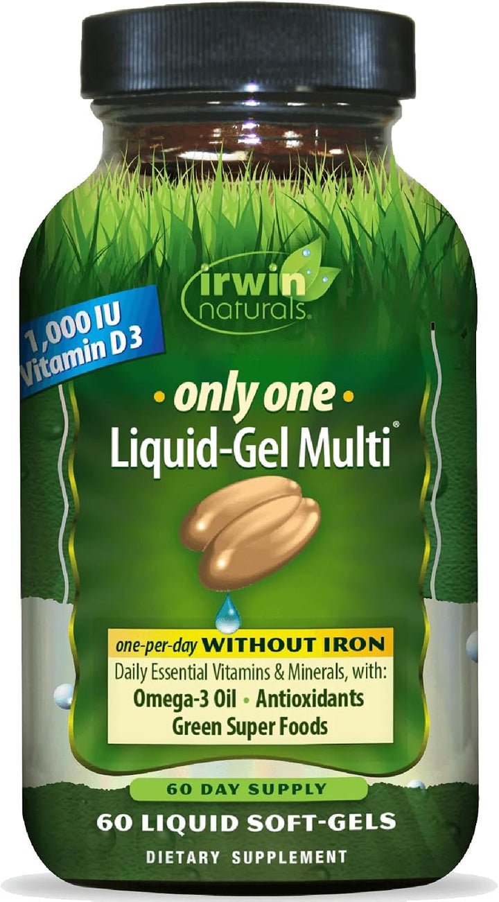 Irwin Naturals Only One Liquid Gel Multi Sin Hierro - 60 Geles Líqu...