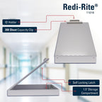 Saunders Redi-Rite Portapapeles de almacenamiento de aluminio, tamaño carta, color plateado