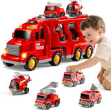 KIZONLY Camiones de Bomberos de Juguete para Niños Pequeños de 1-3,...