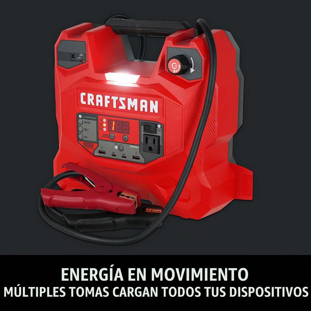 CRAFTSMAN Arrancador de batería de coche y estación de energía, 12V - CMXCESM256