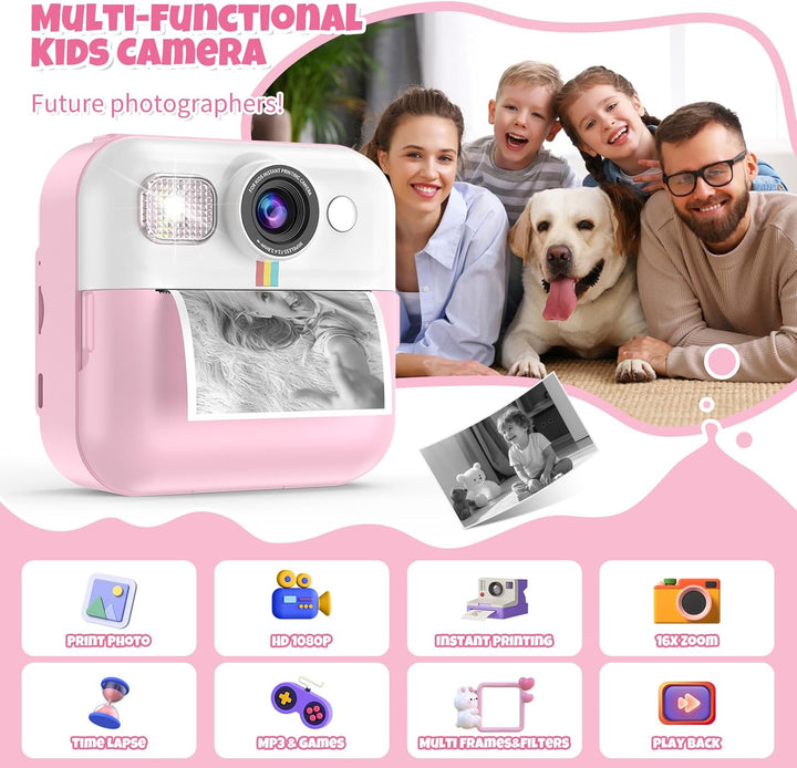 BOFIDAR Cámara de impresión instantánea para niños, regalos de cump...