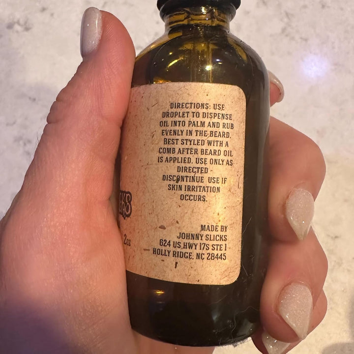 Johnny Slicks Aceite orgánico para barba | Hidrata, suaviza, promue...