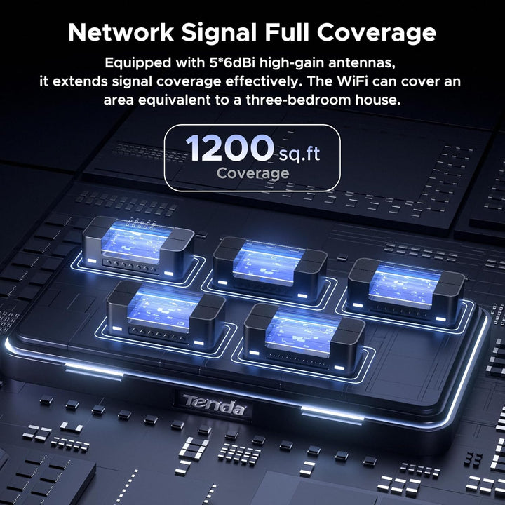 Tenda Enrutador WiFi 6, AX3000 Router inalámbrico Gigabit de doble...