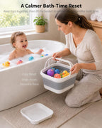 Organizador plegable de almacenamiento de juguetes de baño, base