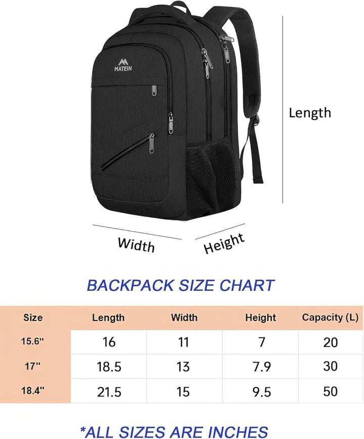 MATEIN Mochila de trabajo para laptop de 17 pulgadas, mochila grand...