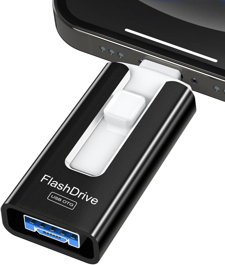 Unidad flash USB de 256 GB para teléfono y almohadilla, memoria USB...