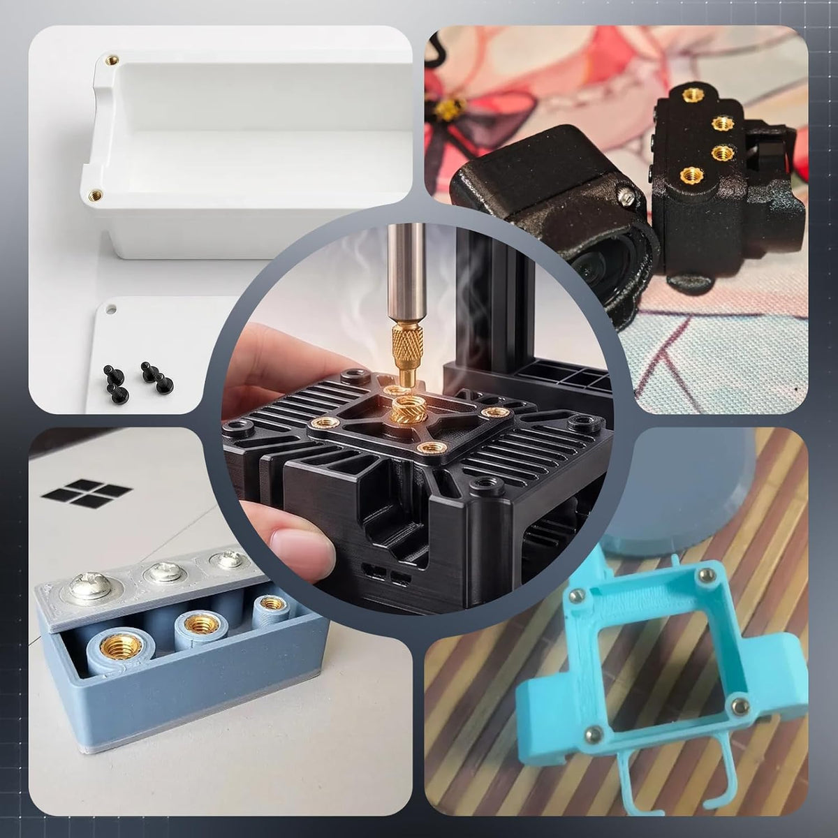 Kit de inserción de calor de hierro de soldadura de 60 W con insertos