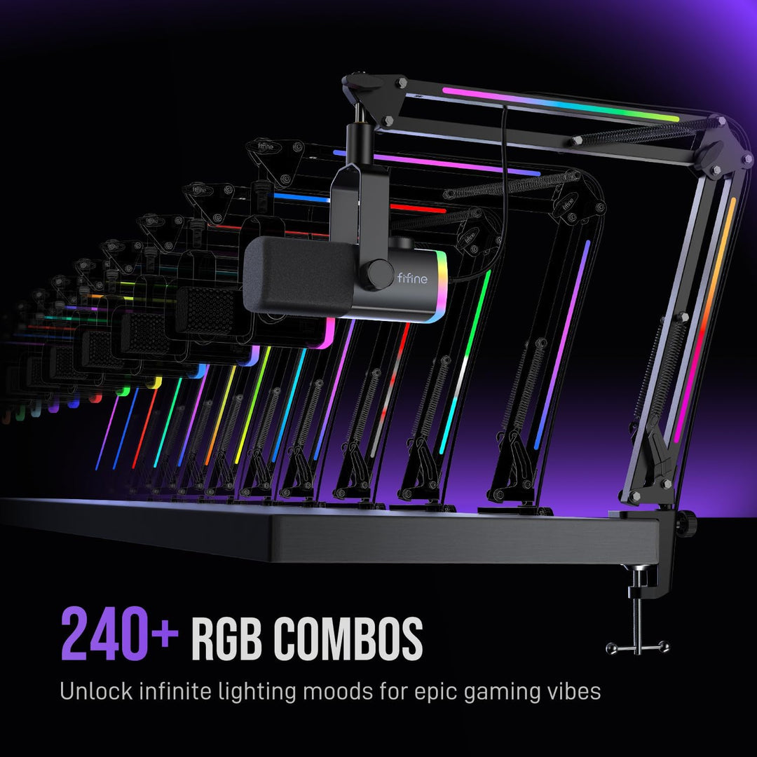Kit de micrófono de juego FIFINE, micrófono dinámico XLR\/USB para...