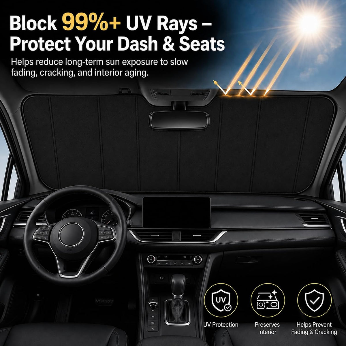 Astox Parasol para parabrisas para Ford F150 2014-2021
