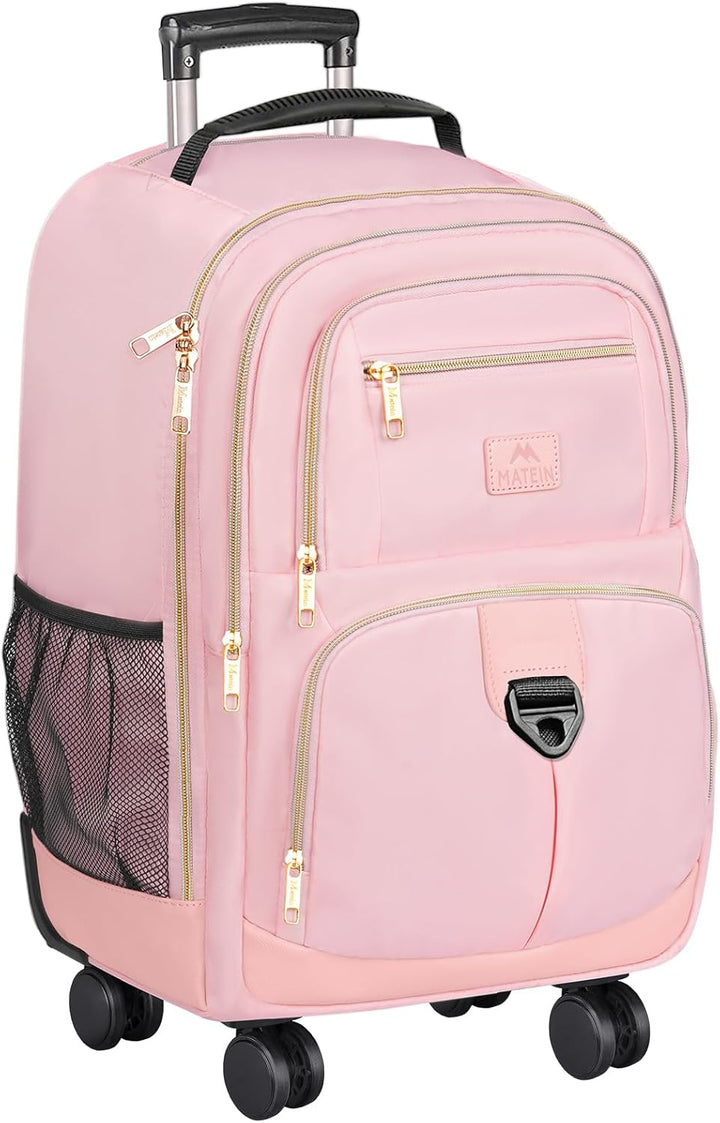 MATEIN Mochila con ruedas para mujeres, bolsa de 18 pulgadas para l...