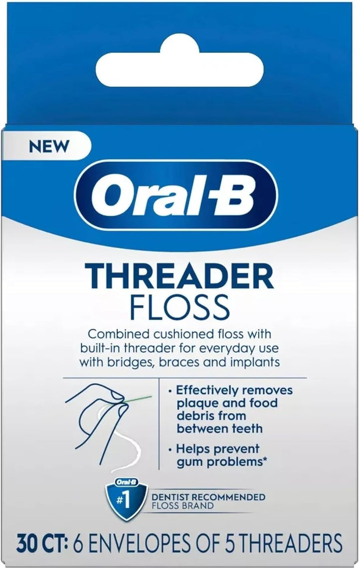 Oral-B Hilo Dental Enhebrador 30 Unidades: 6 Sobres de 5 Enhebrador...