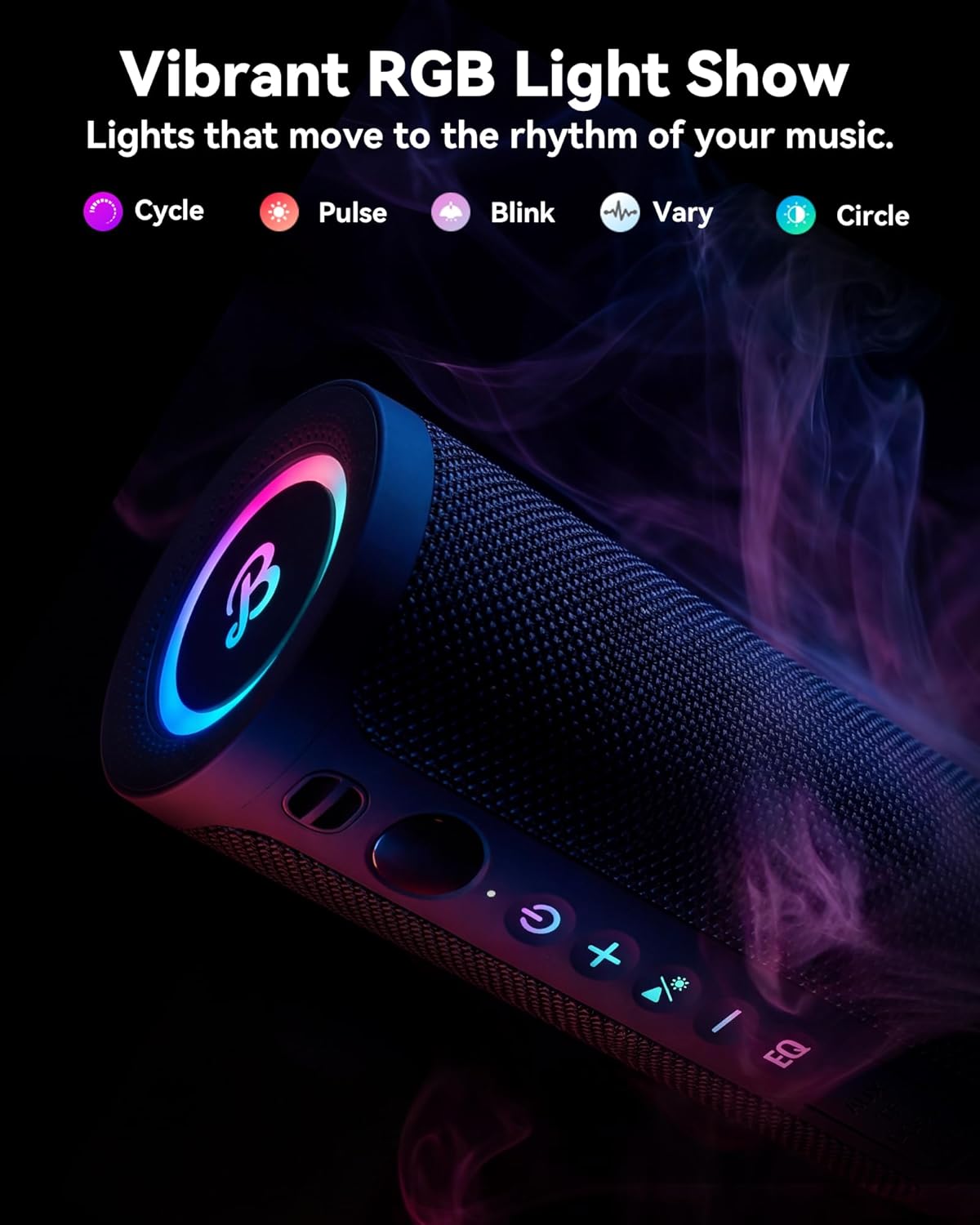 BassBloom Roar 3 Altavoz Bluetooth portátil, sonido potente de 20 W...