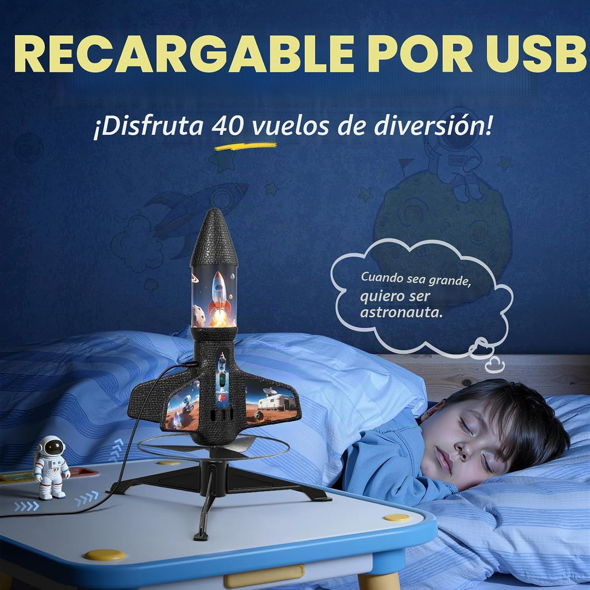 Lanzacohetes para niños, Spinner Rokcet, juguetes Rokcet para niños de 6 a