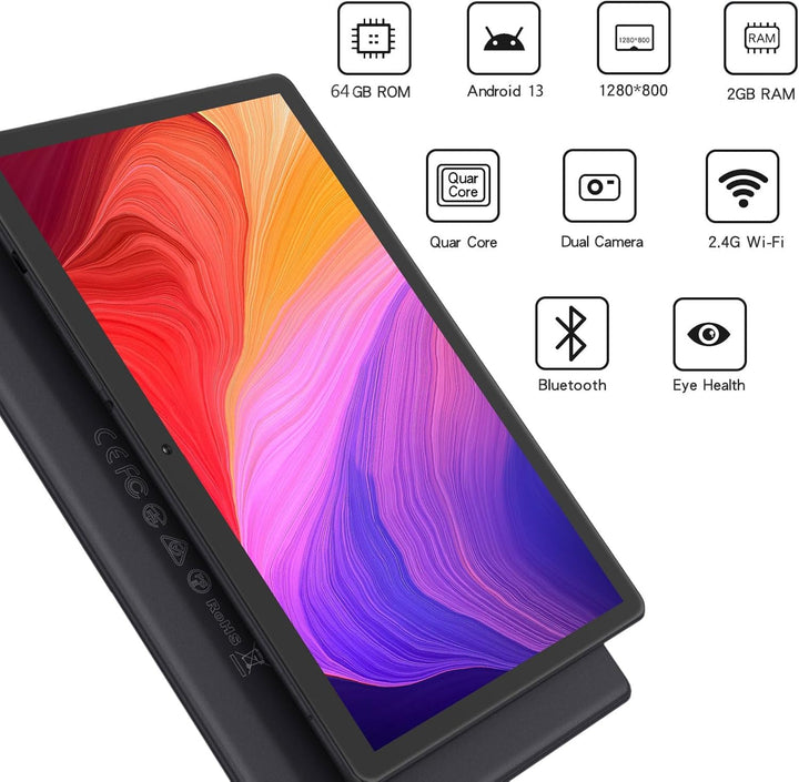 PRITOM Tableta de teléfono Android 13 de 10 pulgadas con ranura SIM...