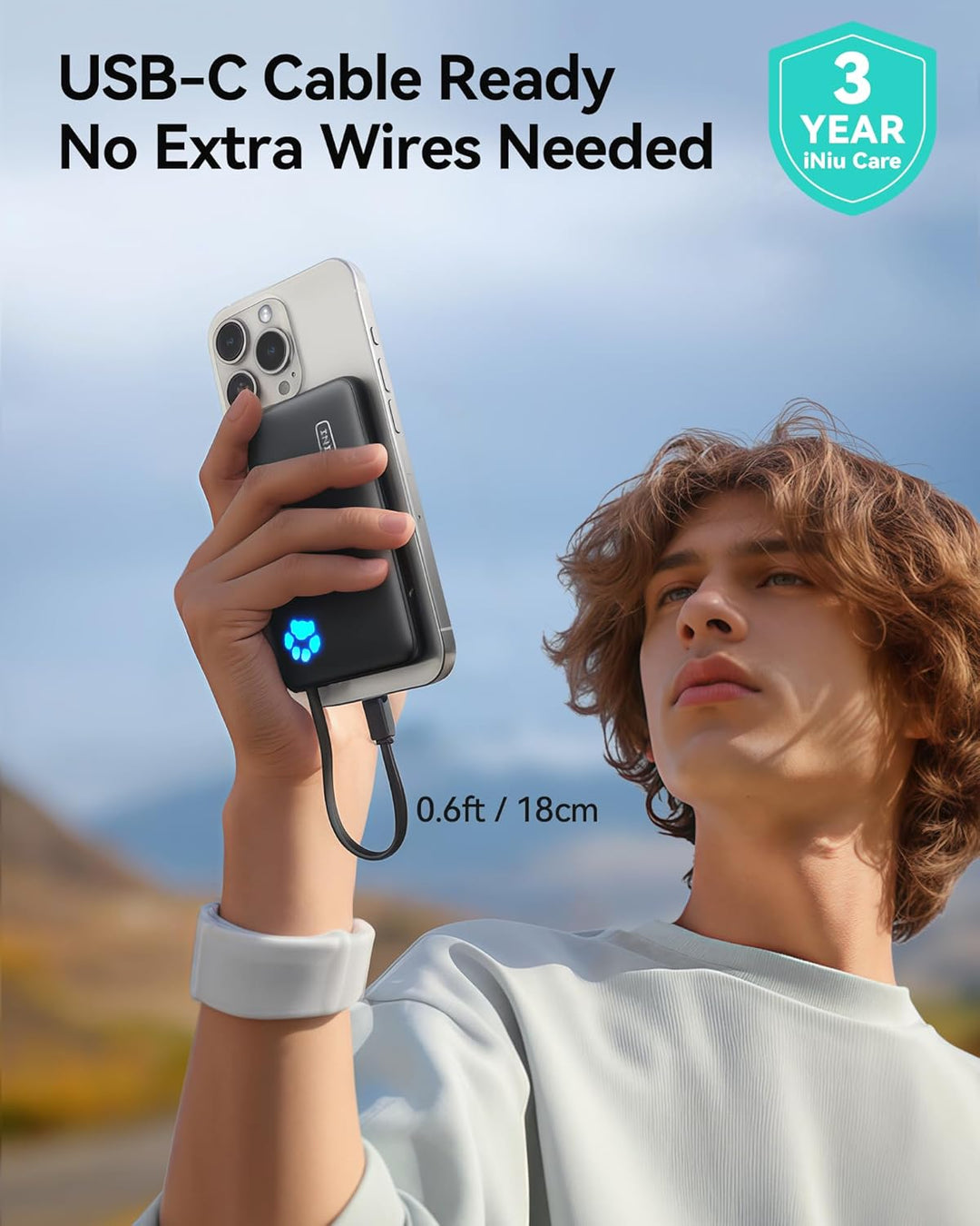 INIU Cargador portátil, banco de energía delgado de 10000 mAh con U...
