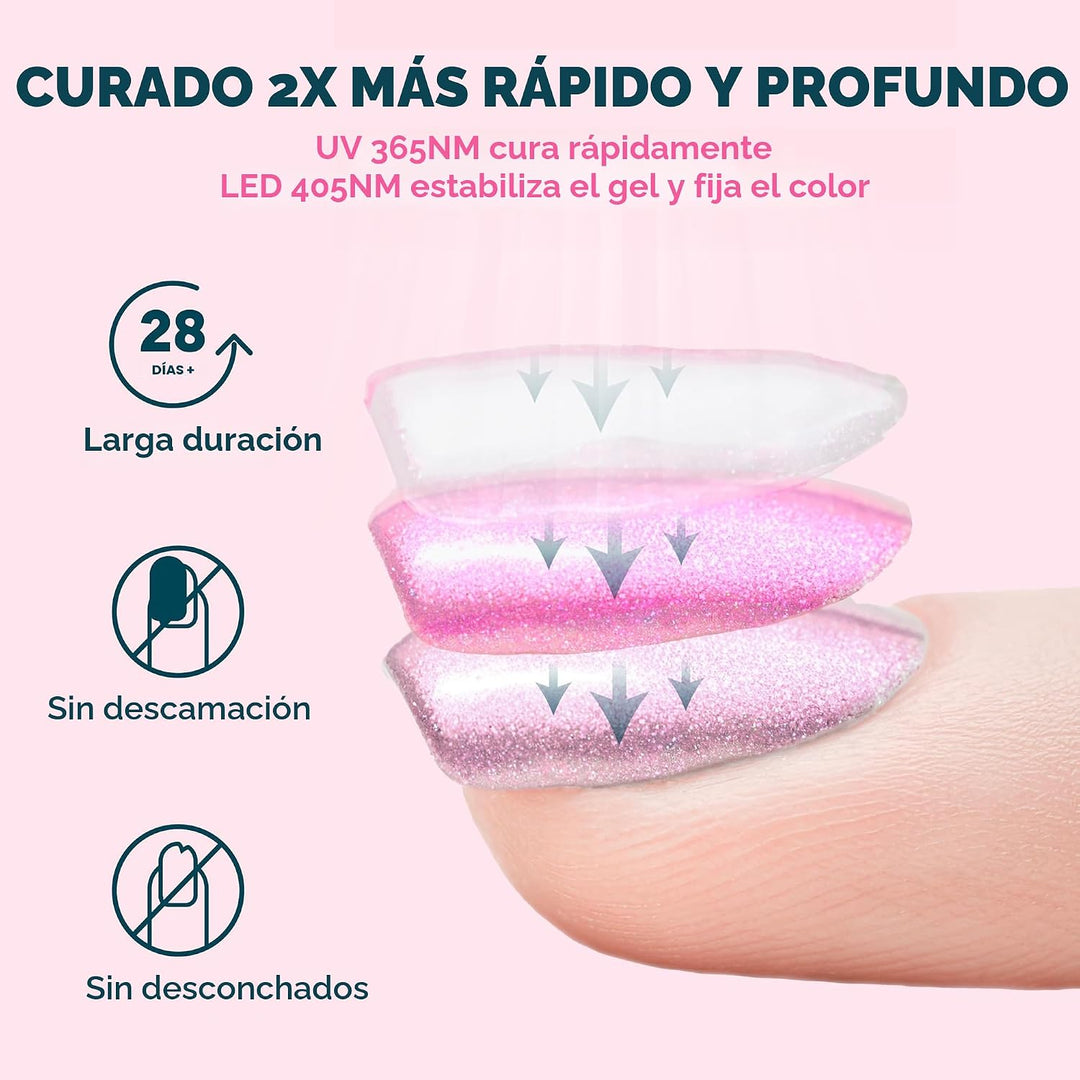 SUNUV Lámpara LED UV para uñas, lámpara UV para esmalte de uñas de...