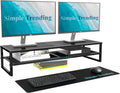 Simple Trending - Soporte elevador para monitor doble con alfombrilla para