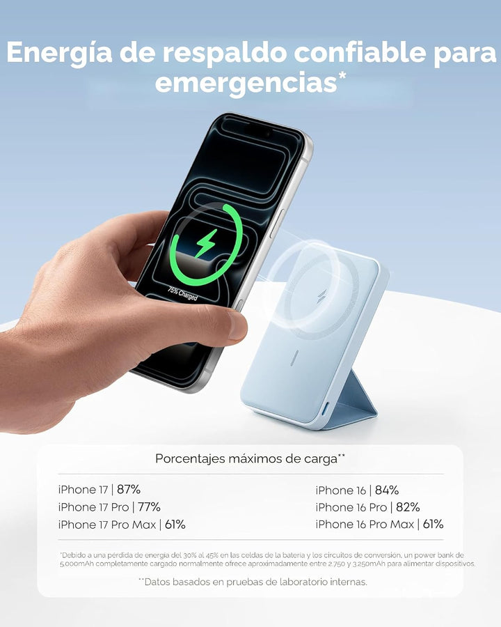 Anker - Batería magnética 622 (MagGo), cargador portátil inalámbric...