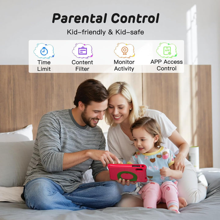 Tableta para niños de 8 pulgadas, Android 15, Octa-Core 12 GB de RA...