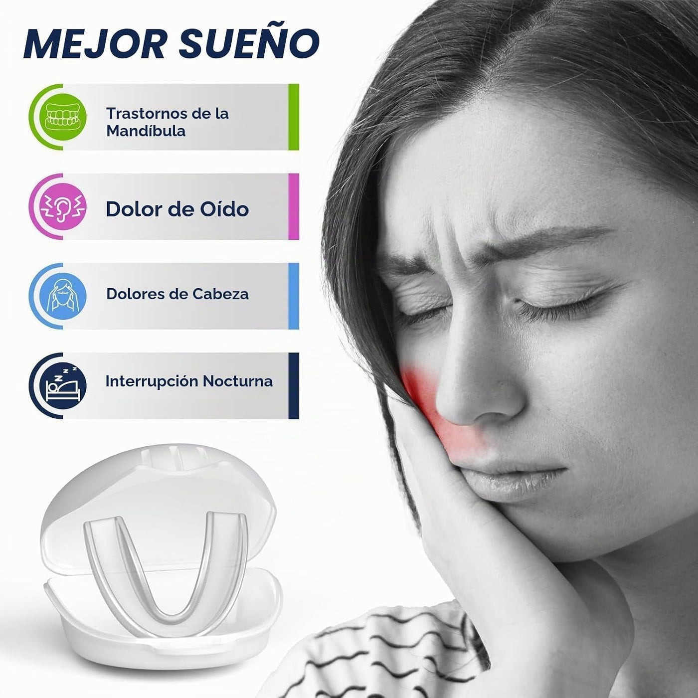 Bokzen Protector bucal para niños para rechinar dientes, paquete de...