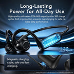 BEARTAIN Auriculares E12 de conducción ósea con cámara, auriculares de cámara POV manos libres, funciones AI, IP54 impermeable, auriculares deportivos inalámbricos Bluetooth de oreja abierta para