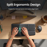Nulea Teclado ergonómico dividido, teclado de escritura natural con...
