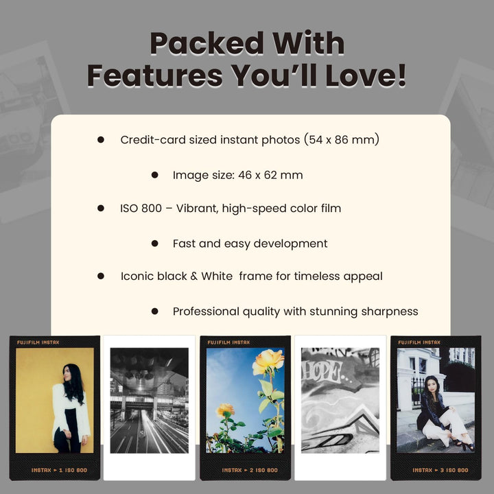 Fujifilm Instax Mini Film Combo \u2013 Hoja de contacto (10 disparo...