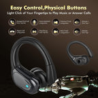 HAOYUYAN Auriculares inalámbricos, auriculares Bluetooth deportivos...