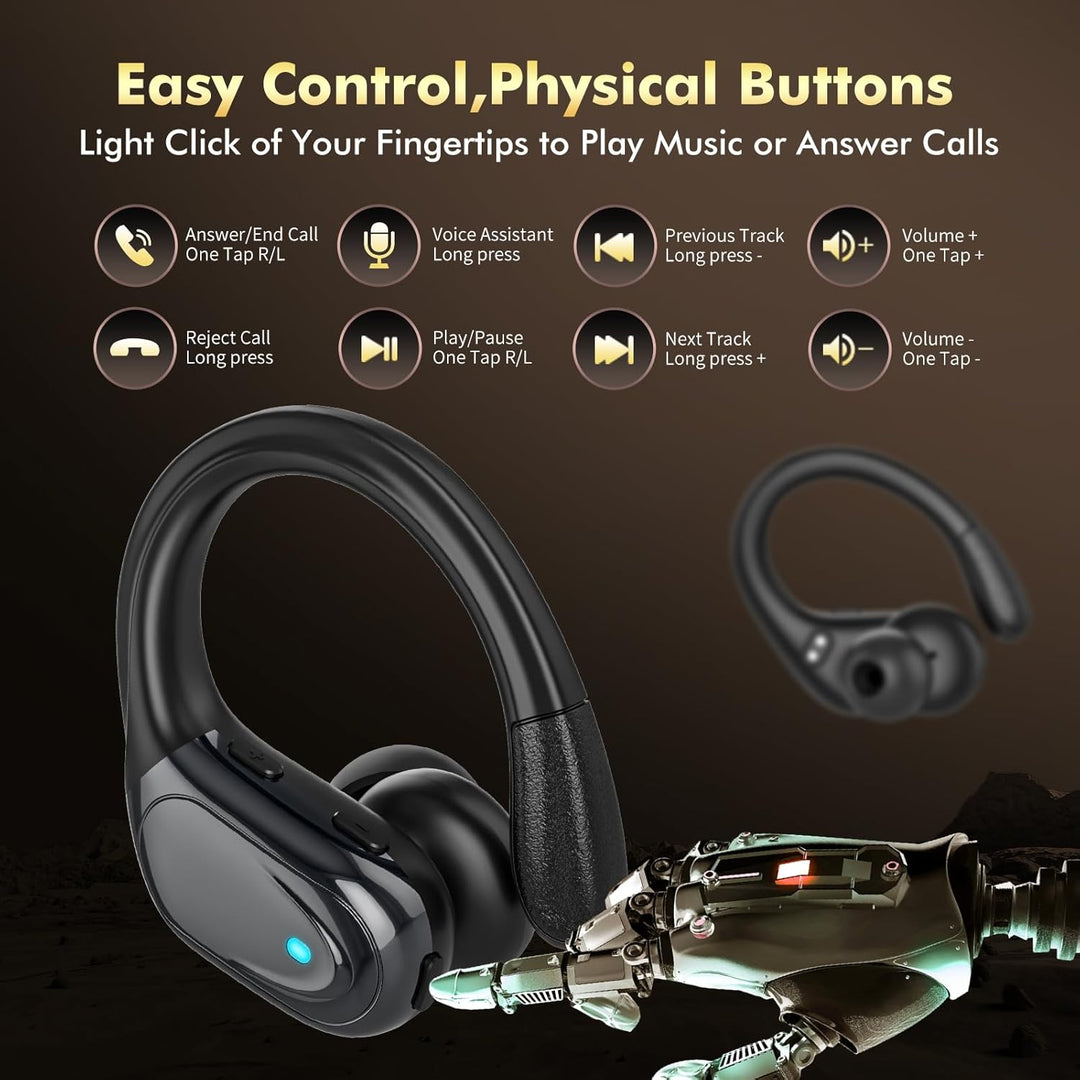 HAOYUYAN Auriculares inalámbricos, auriculares Bluetooth deportivos...