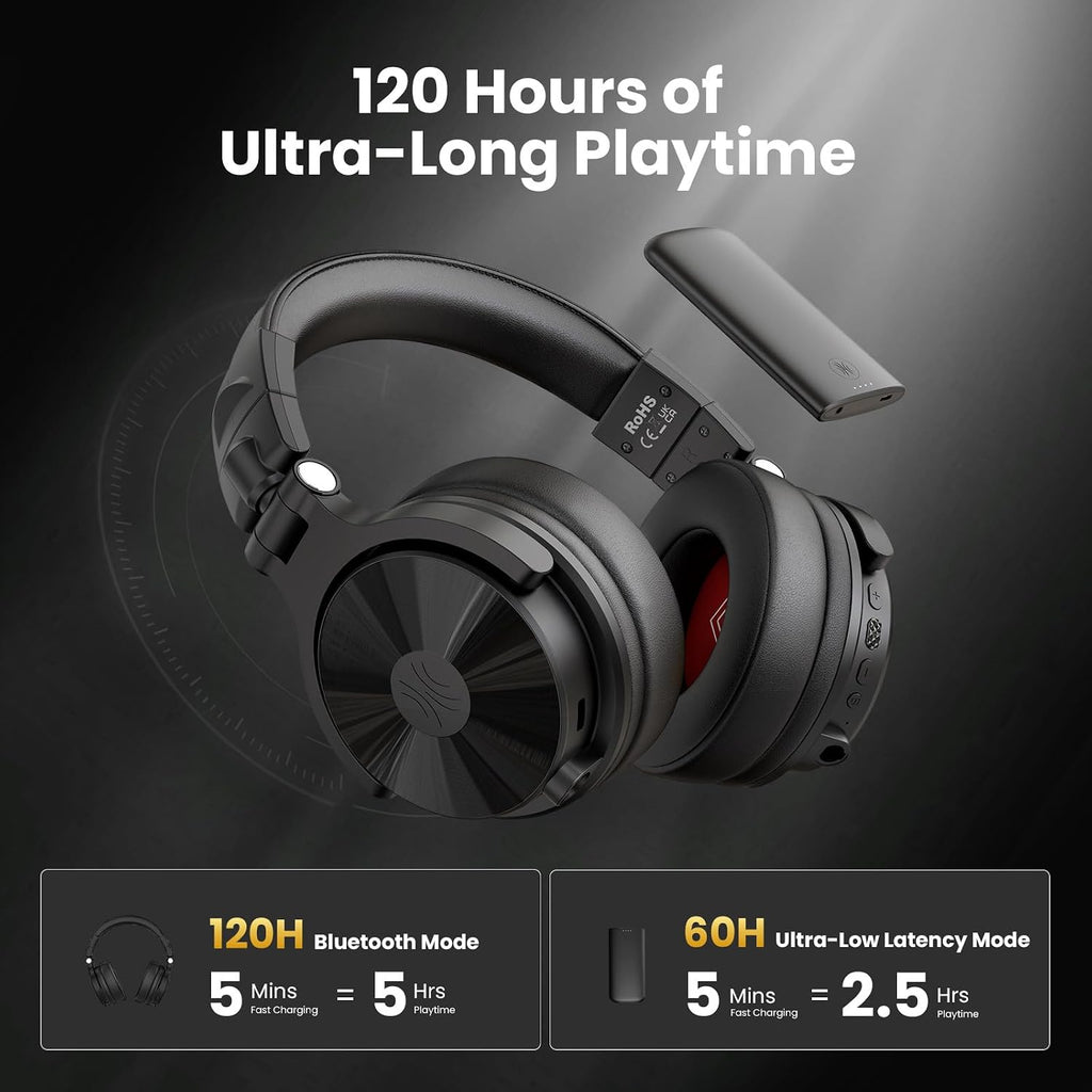 OneOdio Studio Max 1 Auriculares inalámbricos para DJ y estudio con cable