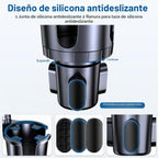 Portavasos para teléfono y tableta, 2 en 1, iPad con brazo extensible ajustable para teléfono de 4.7 a 10 pulgadas, soporte para tableta compatible con iPad Pro Air Mini, Fire, iPhone 17, Galaxy