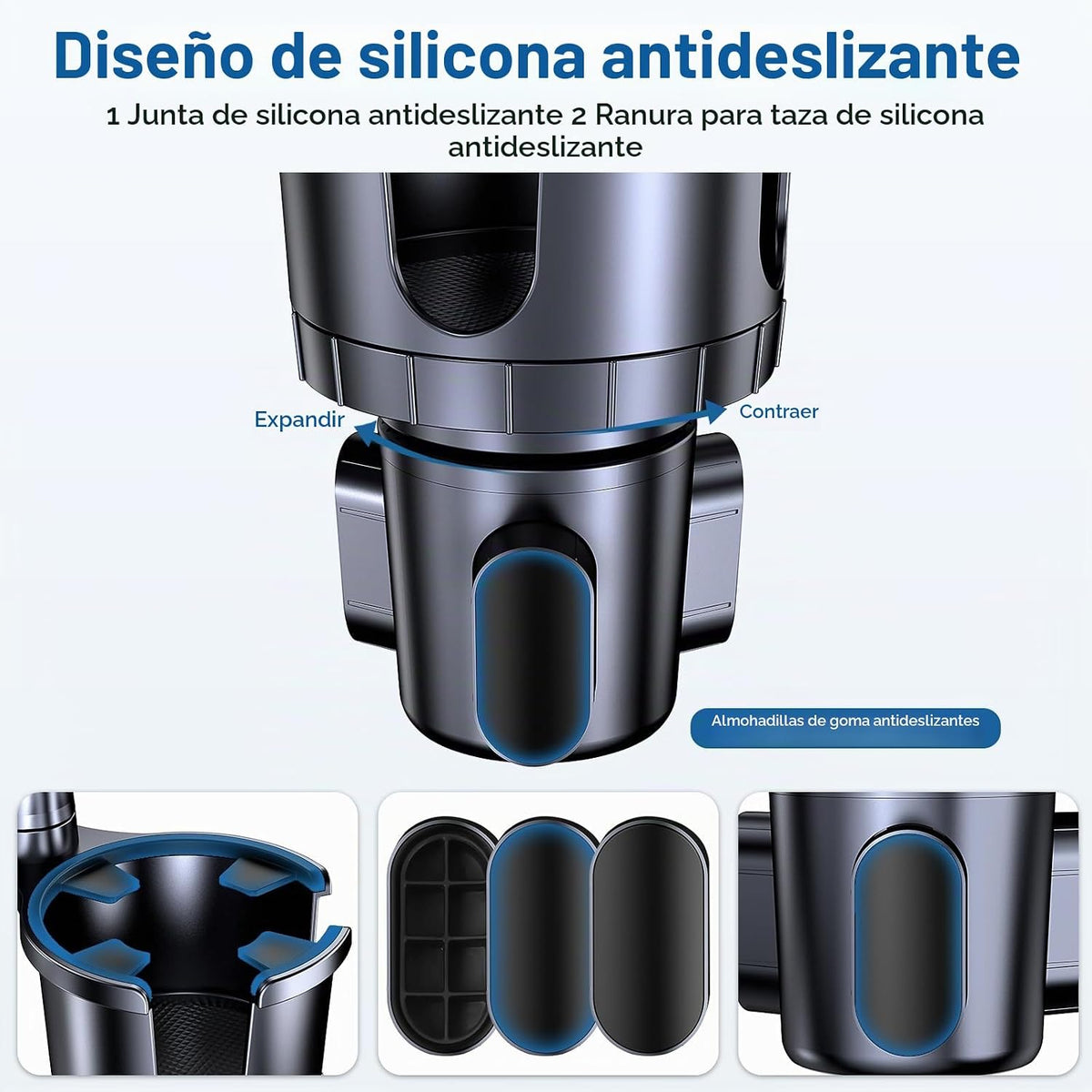 Portavasos para teléfono y tableta, 2 en 1, iPad con brazo extensible ajustable para teléfono de 4.7 a 10 pulgadas, soporte para tableta compatible con iPad Pro Air Mini, Fire, iPhone 17, Galaxy