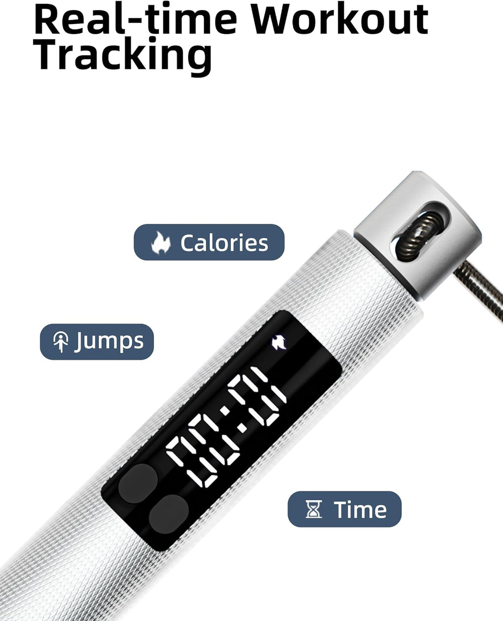 Cuerda de salto de aluminio, cuerda de velocidad ajustable para hombres y mujeres