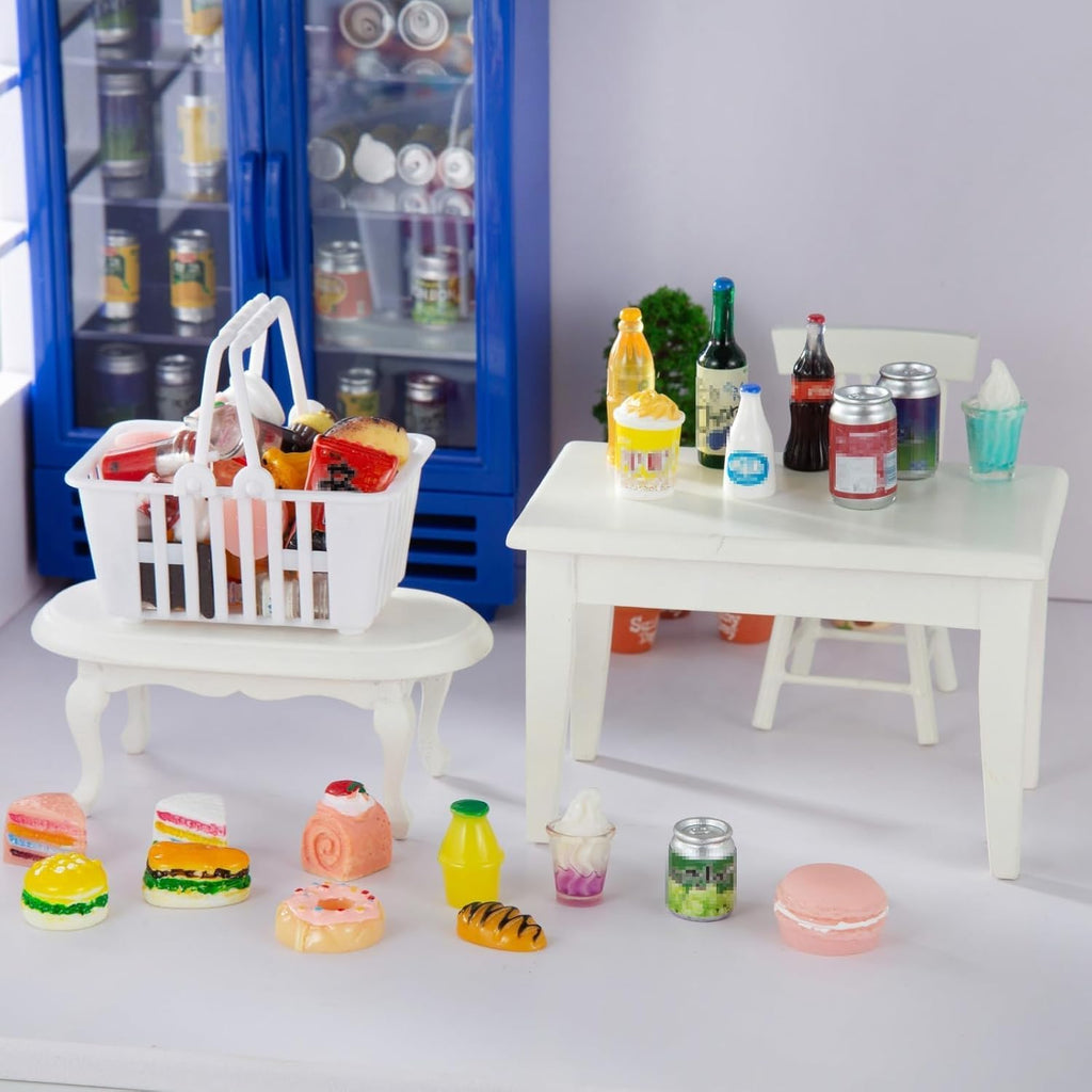 50 piezas de botellas en miniatura de comida y bebida