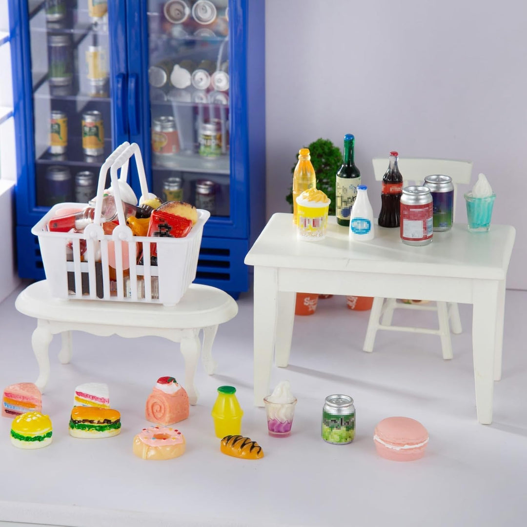 50 piezas de botellas en miniatura de comida y bebida
