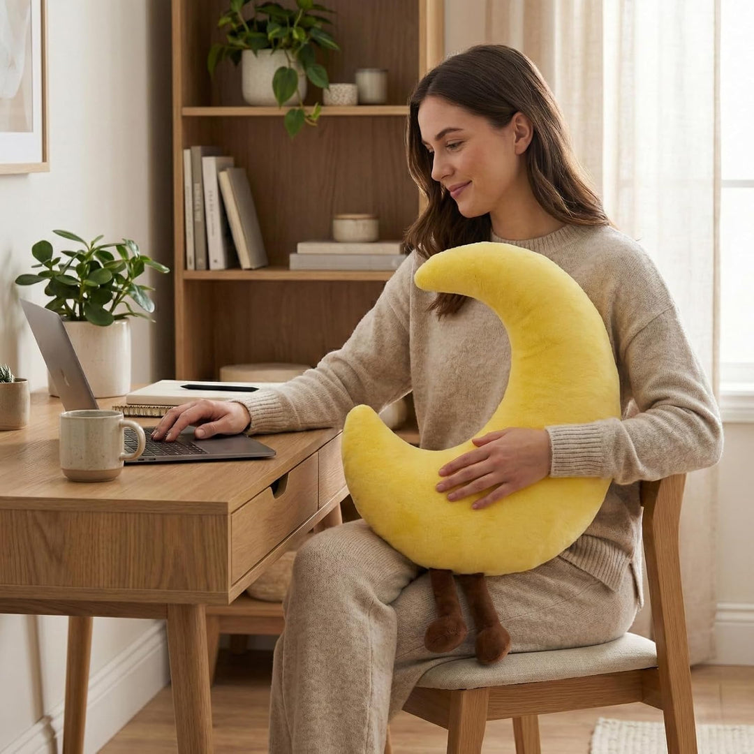 WEIGEDU Crescent Moon - Peluche de animal de peluche, bonita almoha...