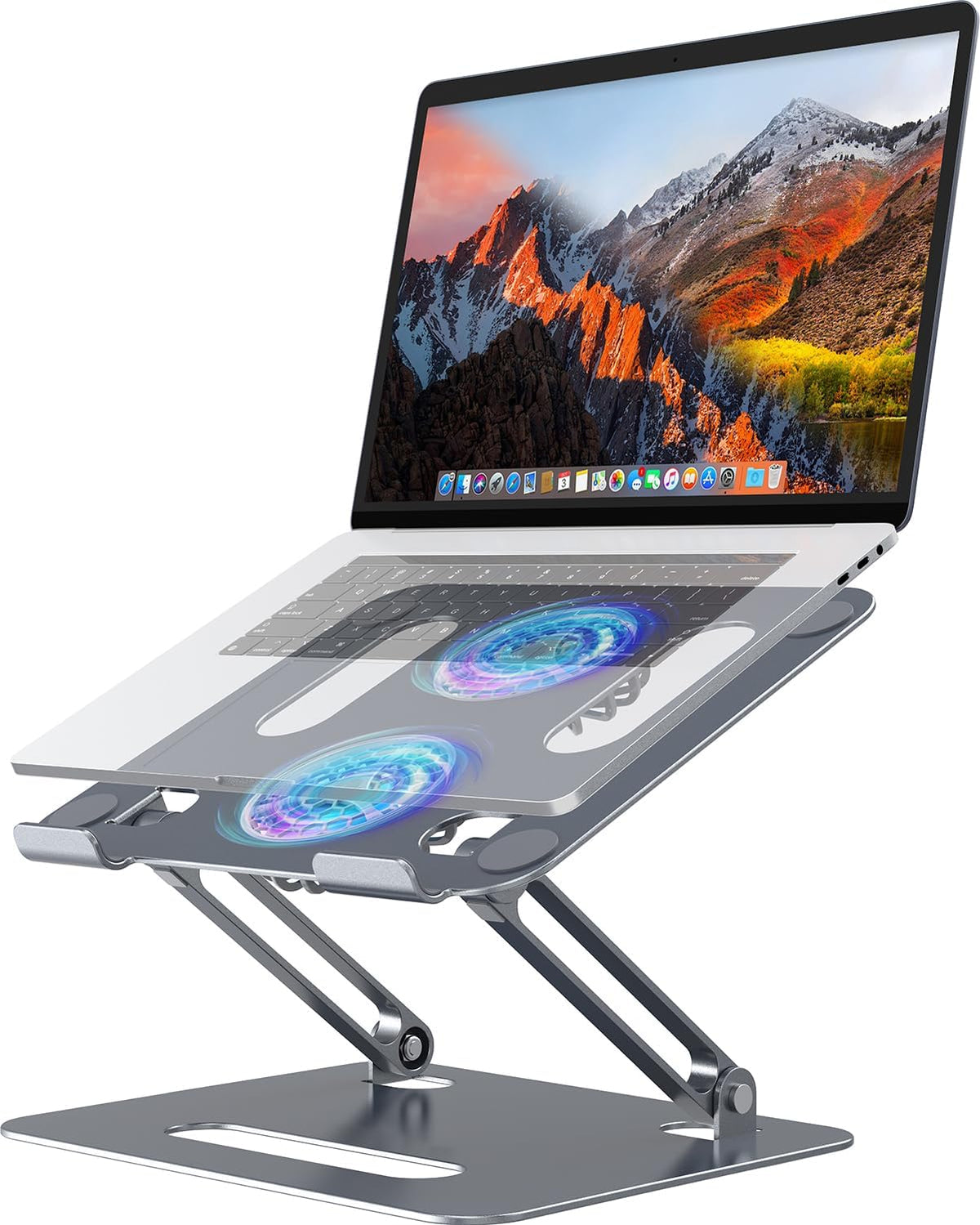 YICOSUN Soporte de refrigeración ajustable para laptop con 2 ventil...