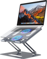YICOSUN Soporte de refrigeración ajustable para laptop con 2 ventil...