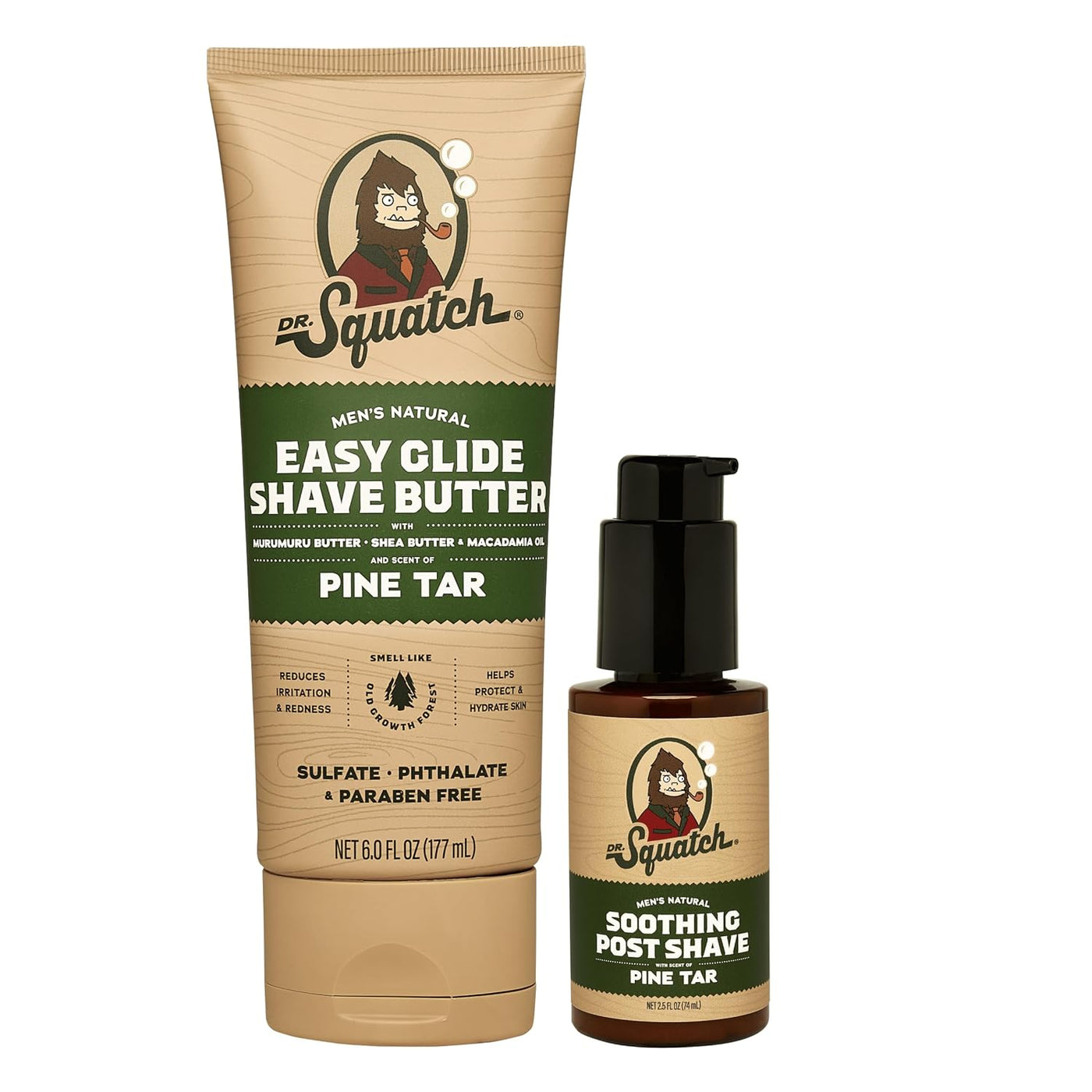 Dr. Squatch Juego de Afeitado con Alquitrán de Pino - Manteca Suave...